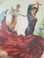 Flamenco - litográfiai nyomat