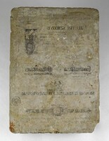 1L329 Antik solnhofeni litográfia kő nyomótábla SZEGEDI PAPUCS - CZINNER SZALÁMIGYÁR