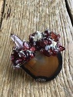 Olasz ásvány medál-bross