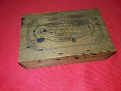 Antik fa KUGLER HENRIK  "GERBAUD " Zserbo szelet sütemény díszdoboza 16 x 10 x 5 cm a képek szerint