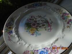 Very Rare Rosenthal Embossed Empire Wreath Plate with Flower and Parrot Motifs