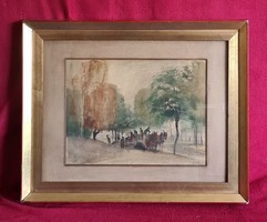 Diósy Antal (1895 - 1977) : Lovasszekér