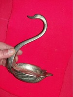 Antik hattyú figurás fém ón tálka asztali polcdísz / mécsestartó 17 x 12 cm a képek szerint