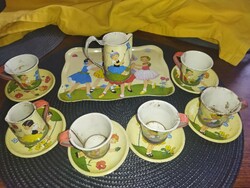 Retro bádog a játék , csészekészlet
