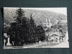 Képeslap,Máriagyűd,Barokk kegytemplom látkép, részlet, 1963-