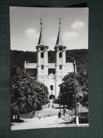 Képeslap,Máriagyűd,Barokk kegytemplom látkép, részlet, 1976-