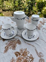 Retro, porcelán kávéskészlet 2 személyes eladó! Különleges leheletvékony porcelán készlet!