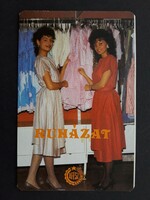 Kártyanaptár 1987 - Ruházat, ÁFÉSZ feliratos retró, régi zsebnaptár