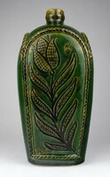 1R541 Nagyméretű zöld kerámia butella 36 cm 1986