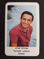 Kártyanaptár 1974 - Avar István, Mokép, Moziüzemi Vállalat feliratos retró, régi zsebnaptár
