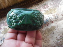 Malachite bowl curt schlevogt - Czech glass
