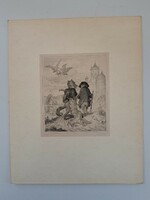 Antik Göethe: Reineke Fuchs - Reynard, a róka mesekönyv rézkarc metszet illusztráció 3.