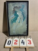 Székely jelzéssel olaj, kartonon akt, 60 x 35 cm-es. 0243