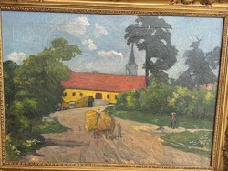 Magyar festő 20. század eleje: Udvarház; München 1911.