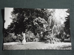 Képeslap,Miskolc, Miskolctapolca fürdő,barlangfürdő,park,szobor szökőkút látkép, részlet, 1959-