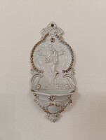 Antik szenteltvíz tartó 19 század porcelán keresztény katolikus Jézus fali szenteltvíztartó 739 9373