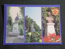 Képeslap,Nagykáta,mozaik,emlékmű,ébredés akt szobor,Mátray szobor, Önkormányzat kiadás, 1999-