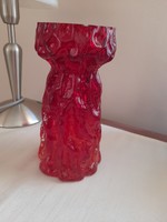 Vintage Ingrid  Glass Rock Crystal  váza Sérült
