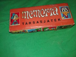 Régi magyar kisipari Disney képes MEMÓRIA kártya - társasjáték hiánytalan a képek szerint