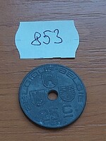 BELGIUM BELGIQUE - BELGIE 25 CENTIMES 1943 WW II. CINK, III. Leopold király  853.