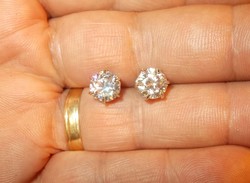 2x 0,5ct Lab-Grown Diamind gyémánt fülbevaló 925 ezüst foglalatban 1ct