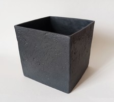 Scheurich Bavaria Germany 'Cube' modern grafit kerámia kaspó 1990's
