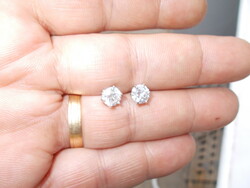 2x 1ct Lab-Grown Diamond gyémánt fülbevaló 925 ezüst foglalatban 2ct