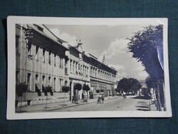 Képeslap, Nyíregyháza, utca látkép, részlet ,1956-