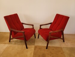 2 db retro fakarfás fotel mid century