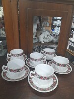 Zsolny Pajzspecsétes 6 Személyes Tea--Kávé Csésze Készlet.