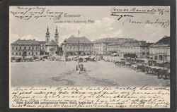 1910. - Temesvár - futott - képeslap - Losonczy tér