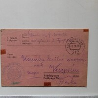 ZA536.5  K.u.K. Tábori posta, boríték 1916 -FPA 131 Kocsuba-Veszprém,patika - Kraftfahrgruppekomando