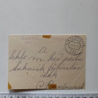 ZA536.4  K.u.K. Tábori posta, borítékdarab (kivágás) 1917  -FPA 131  K.u.K. Armeekommando -csendőr