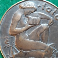 Matzon Frigyes: Art déco "Fotoélet",  bronz plakett