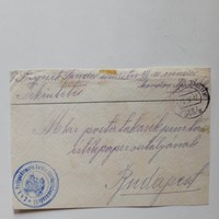 ZA536.16 K.u.K. Tábori posta, borítékdarab (kivágás) 1917 -Feldpostamt 377/m  Pujcsek Sándor-csendőr