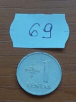 LITVÁNIA 1 CENTAS 1991 ALU.  69.