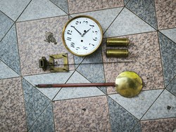 Rare! Antique Zomànc Full Dial Wall Clock with 2 Heavy Movements, Pendulums, and 2 Weights