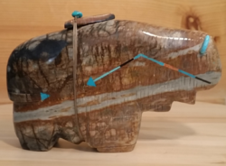BÖLÉNY SZOBOR - Buffalo Zuni - GYÓGYÍTÓ fétis-faragás