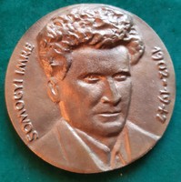 AJÁNDÉK Somogyi Imre író, szobrász bronz portré érem, plakett