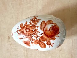Antik herendi porcelán tojás Bonbonier