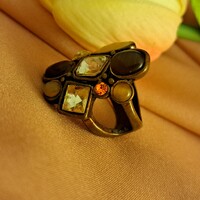 Réz  iparművész gyűrű 2,5 cm-es