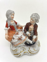 Német porcelán különleges Unterweissbach 12.5cm udvarló pár