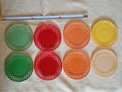 Plastic Coaster Albumin Retro Plastic 8pcs