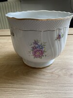 Hollóházi porcelán kaspó 16 cm magas