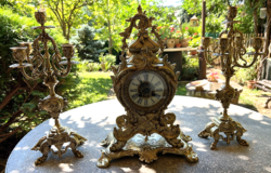 Antik bronz kandallóóra szett