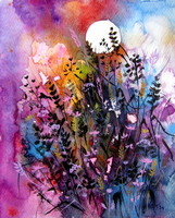 Autumn wildflowers - watercolor painting / őszi vadvirágok - akvarell festmény