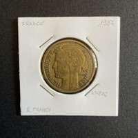 Franciaország 2 Frank, 1937, KM886