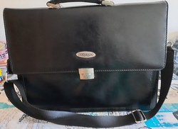 Fernando L. Italian Faux Leather New Laptop Bag, Unisex