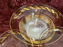 Üveg süteményes készlet