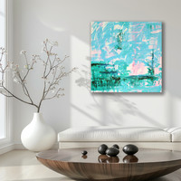 Vörös Edit: Green Passion 80x80 cm Modern Abstract